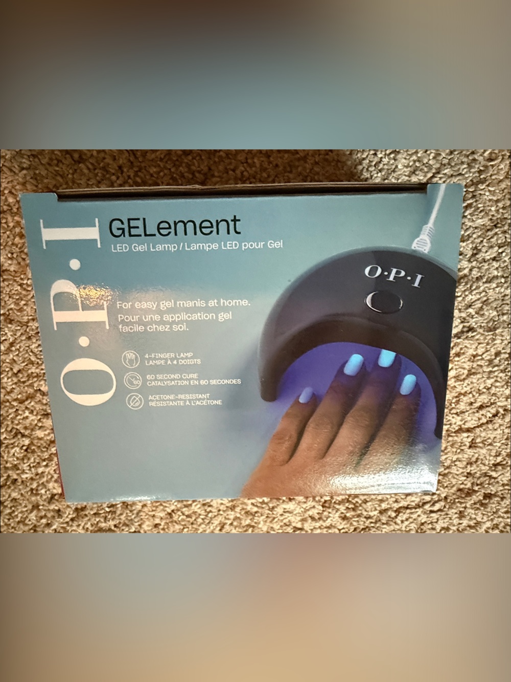 OPI GELement LED Gel Lamp - Blue and Black Never Used
